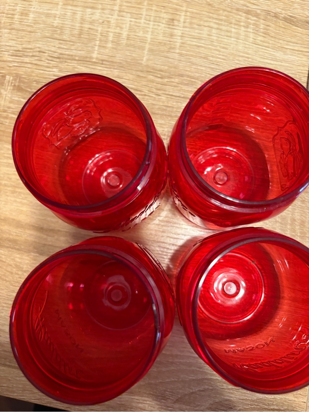 Red Mason Jars - Set of 4 - Picture 9 of 9